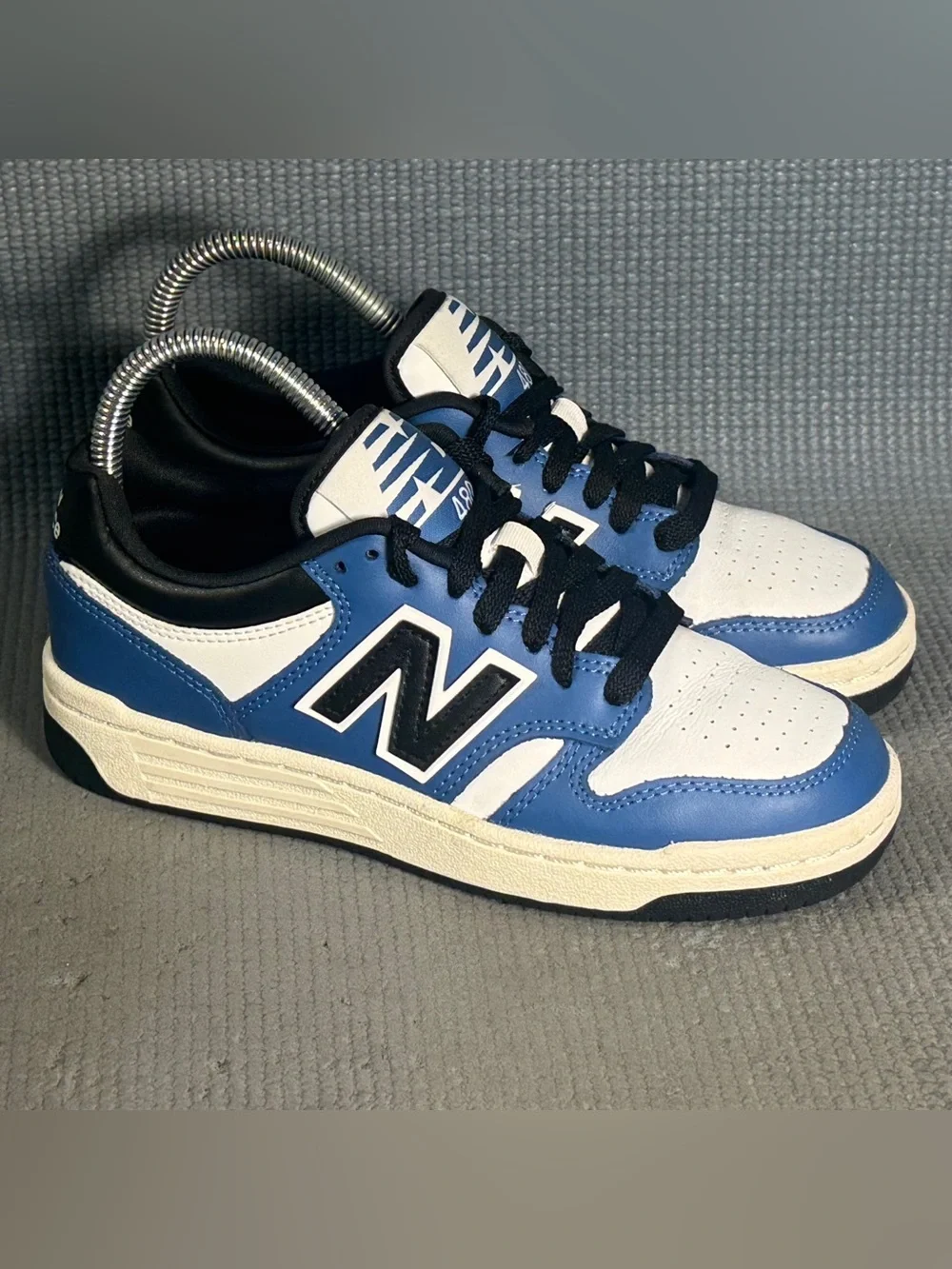 New Balance 480 V1‎ Lace-up Sneaker Blue Agate/White Kid’s Size 3.5